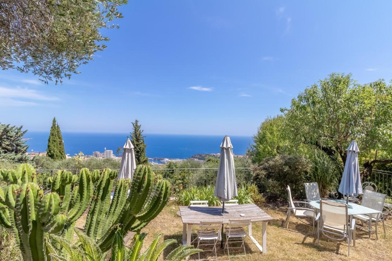 Le Mas D'Angeline, Vue Mer, Jardin Commun, Parking, Voiture Requise, 10 Min En Voiture De Monaco, Route Etroite, Pente Raide, Croisement Limite, Sea View, Shared Garden, Parking, Car Required, 10 Min Drive From Monaco, Narrow Steep Road, Limited Pass Beausoleil Eksteriør bilde