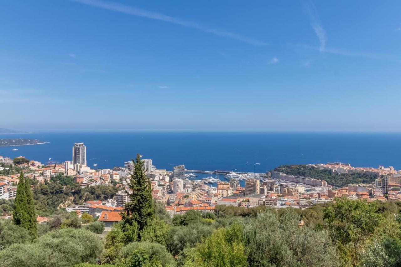 Le Mas D'Angeline, Vue Mer, Jardin Commun, Parking, Voiture Requise, 10 Min En Voiture De Monaco, Route Etroite, Pente Raide, Croisement Limite, Sea View, Shared Garden, Parking, Car Required, 10 Min Drive From Monaco, Narrow Steep Road, Limited Pass Beausoleil Eksteriør bilde